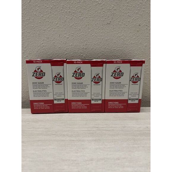 Gatorade Zero Fruit Punch Singles Drink Mix 3 Pack 10 Each Total 30 Packs - Picture 3 of 7